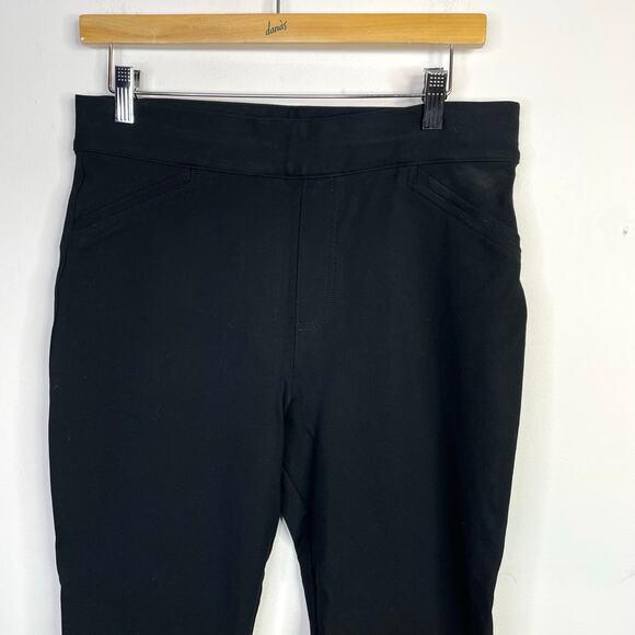 Spanx The Perfect Back Seam Black Skinny Pants Ankle Ponte Knit LP Large Petite - Picture 3 of 15